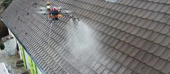 Travaux de nettoyage démoussage et hydrofuge de toiture et façade (79)